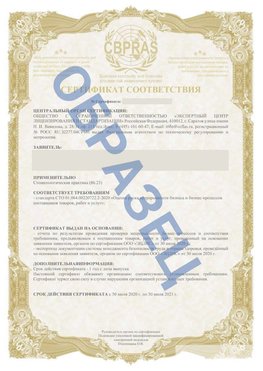 Образец Сертификат СТО 01.064.00220722.2-2020 Фокино Сертификат СТО 01.064.00220722.2-2020 